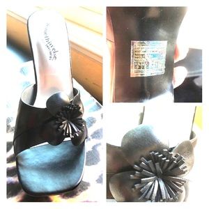 Black mule heels size 9